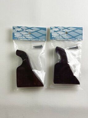 Kirsch Pole Bracket For 1 3/8" Pole Mahogany 2 Packs